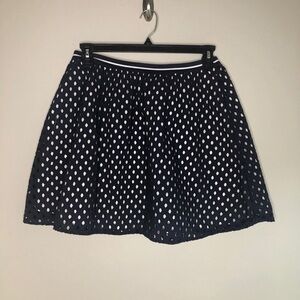 Crown & ivy blue eyelet pull on mini skirt, size 14